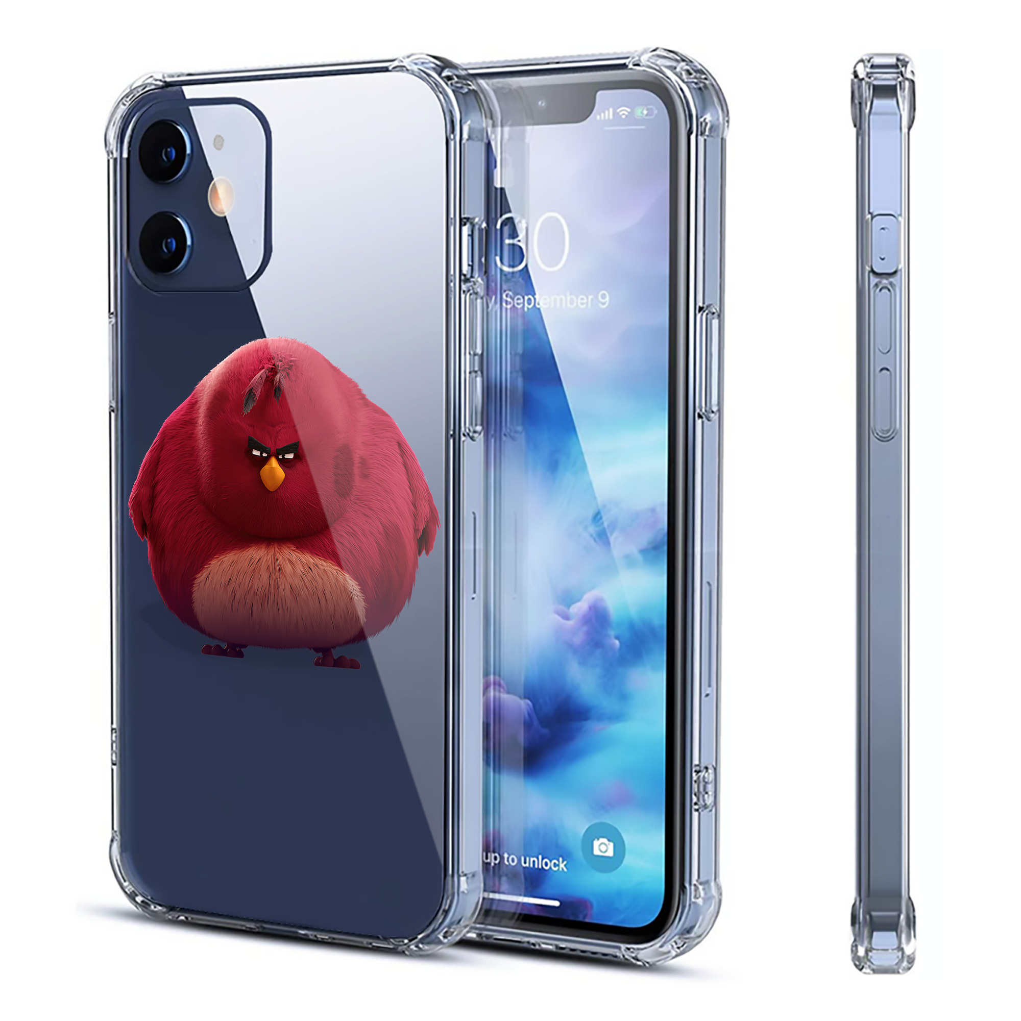 （画像用） Angry Birds アングリーバード 【iPhone 12シリーズ対応】透明スマホケース（クリアソフトケース）